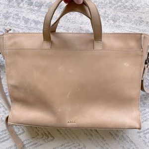 Able Computer Bag Brief Case in Blush